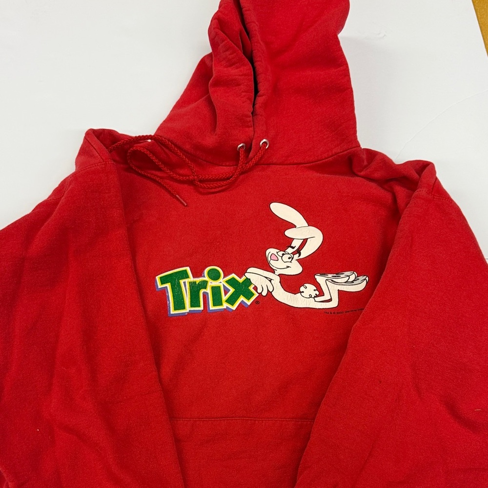 Hanes Red Hoodie with Trix Design